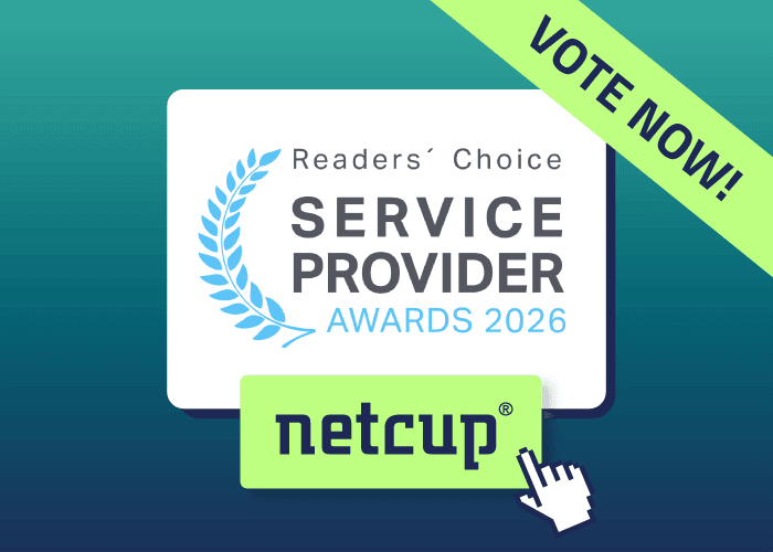 Service Provider Award 2026 logo with netcup button