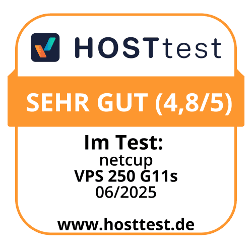 Testergebnis Sehr gut HOSTtest