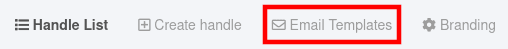 Highlighted "Email templates" button.