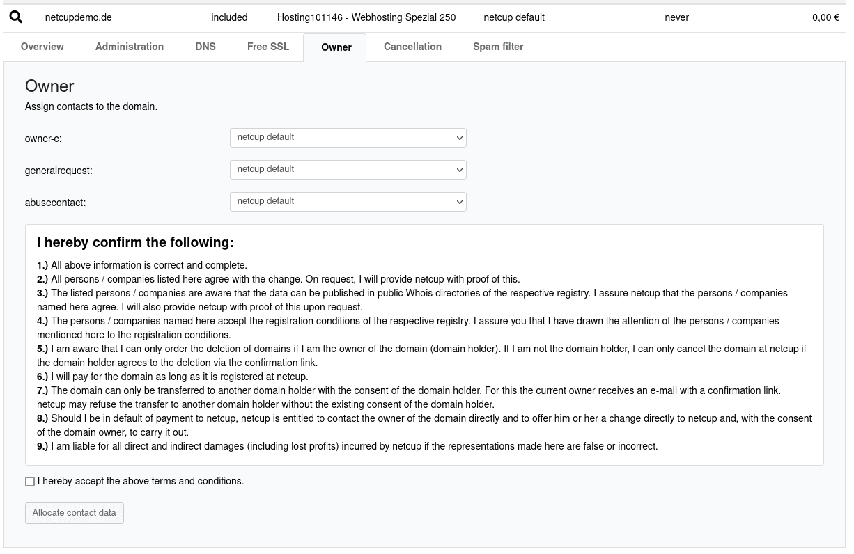 "Owner" tab in the CCP.