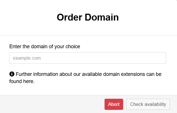 Ordering a domain in the CCP.
