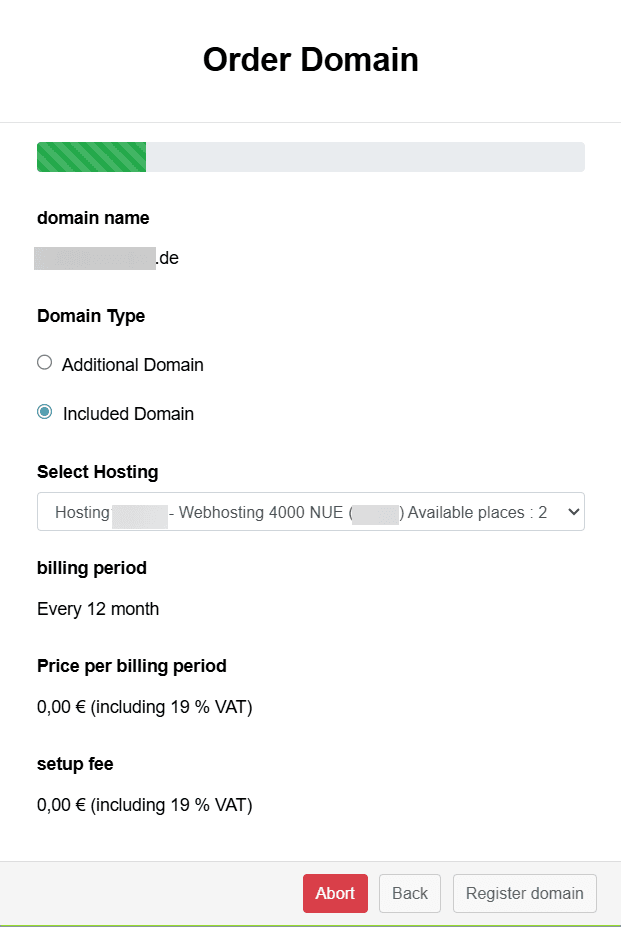Domain configuration.