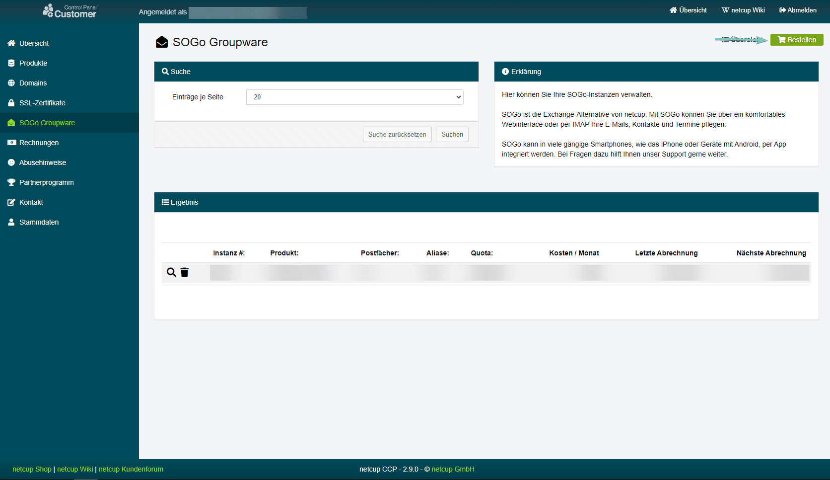 SOGo Groupware im CCP.