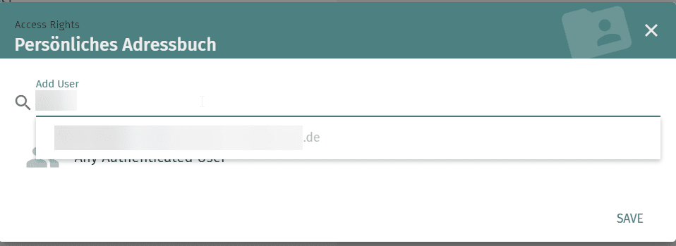Search field for users.