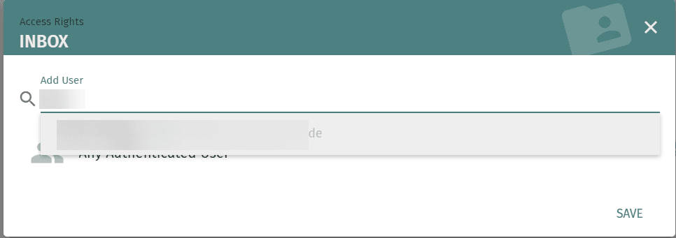 Search field for users.