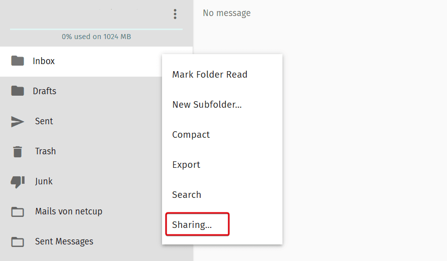 "Sharing" button under the three-dot menu.