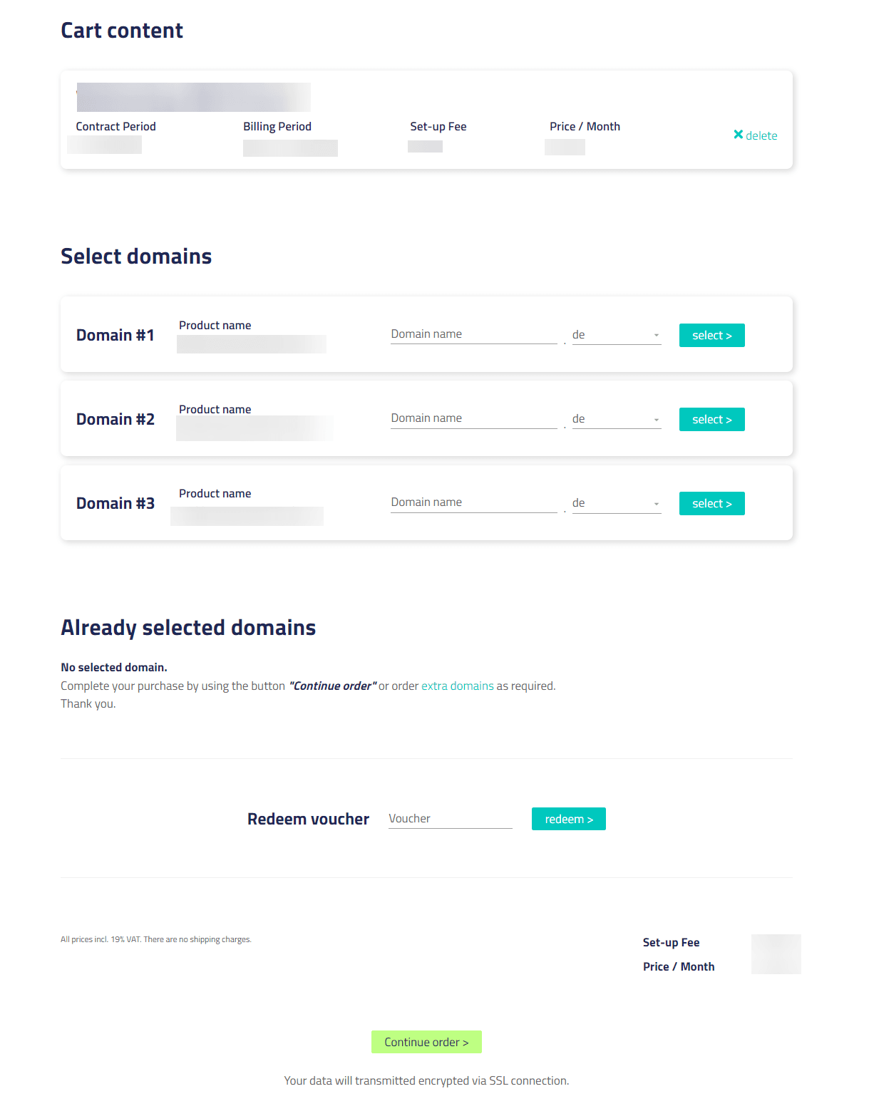 Overview of the cart.