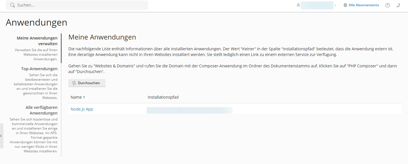 Übersicht der Anwendungen im WCP.