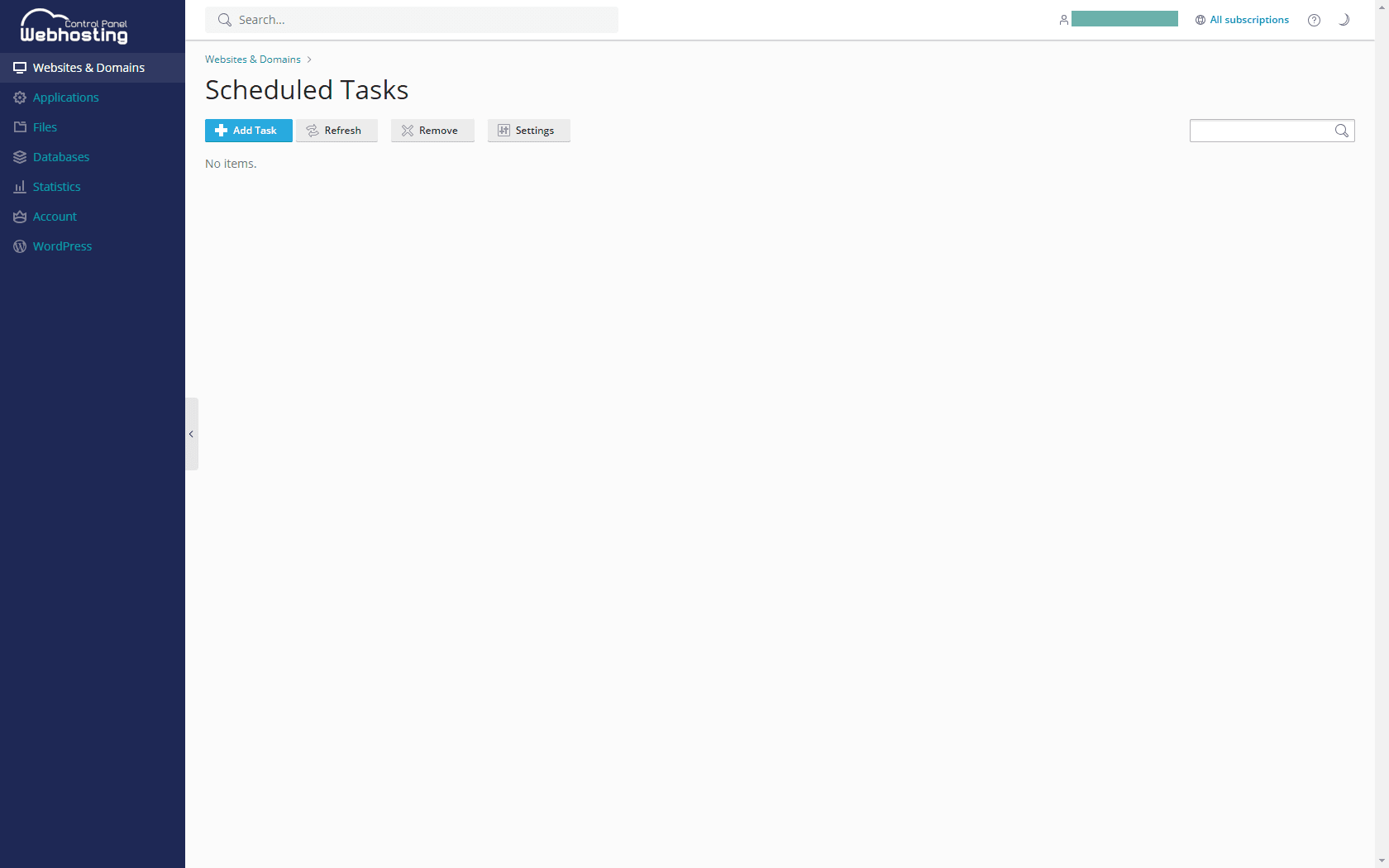 Overview of the scheduled tasks in the WCP.