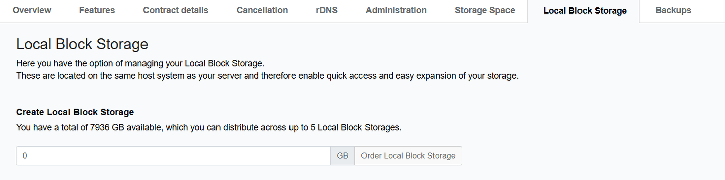 Local Block Storage Local Block Storage