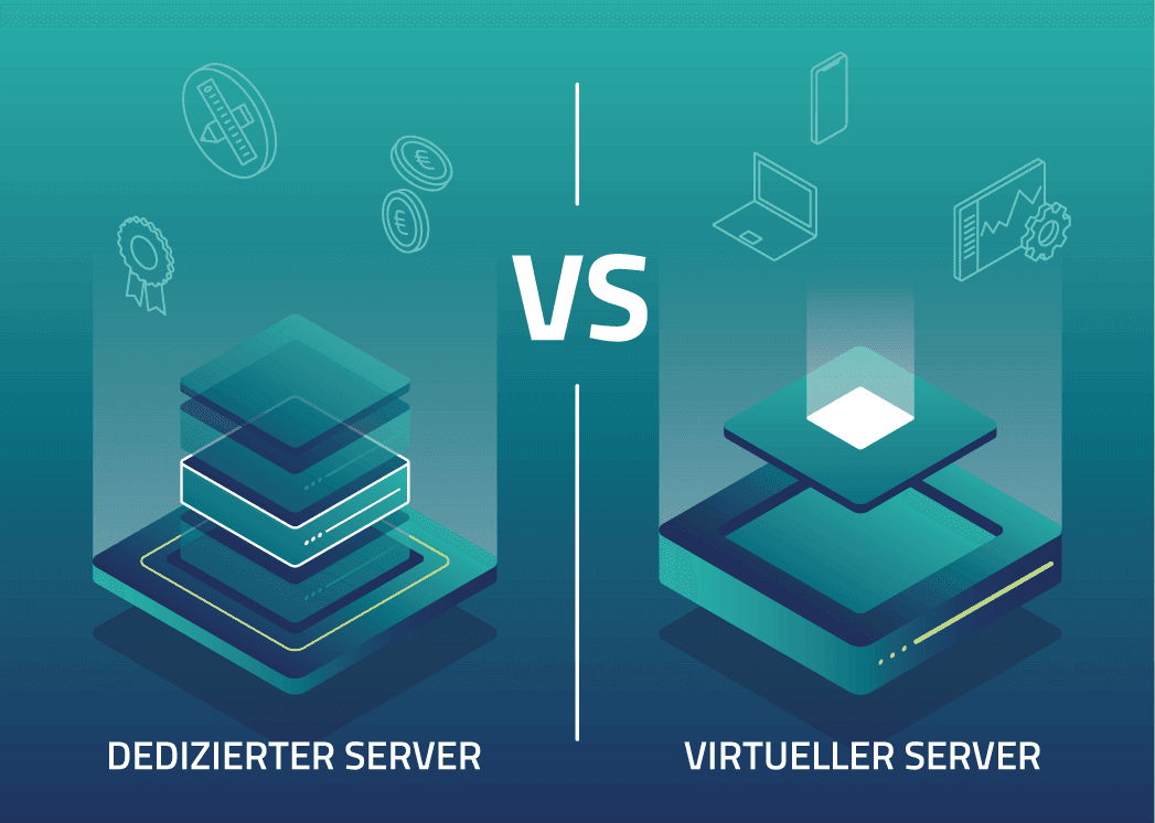 Stilisierte Icons für vServer und dedizierte Server