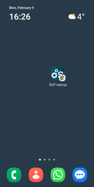 SCP Icon on the home screen.