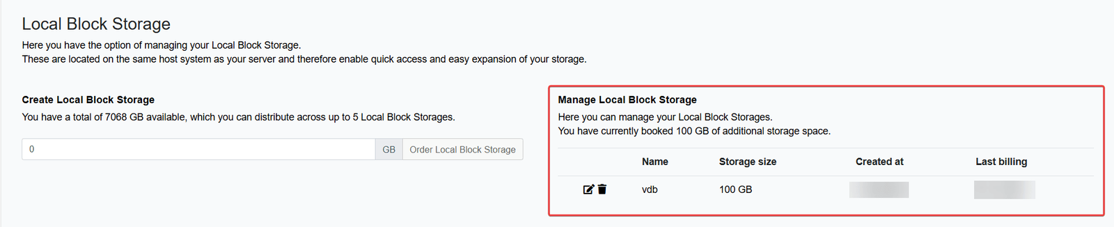Local Block Storage Local Block Storage